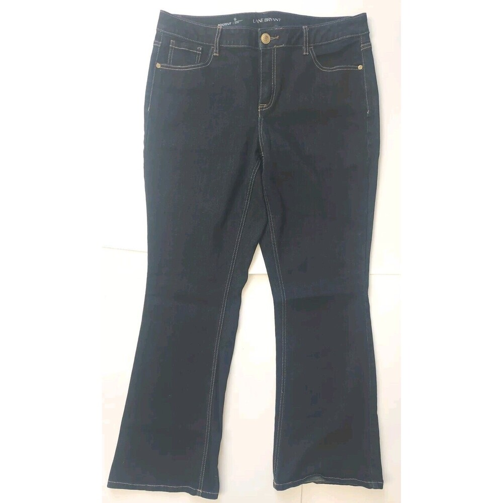 Ladies Lane Bryant Genius Fit Dark Wash Size 16R Stretch Bootcut Denim Jeans